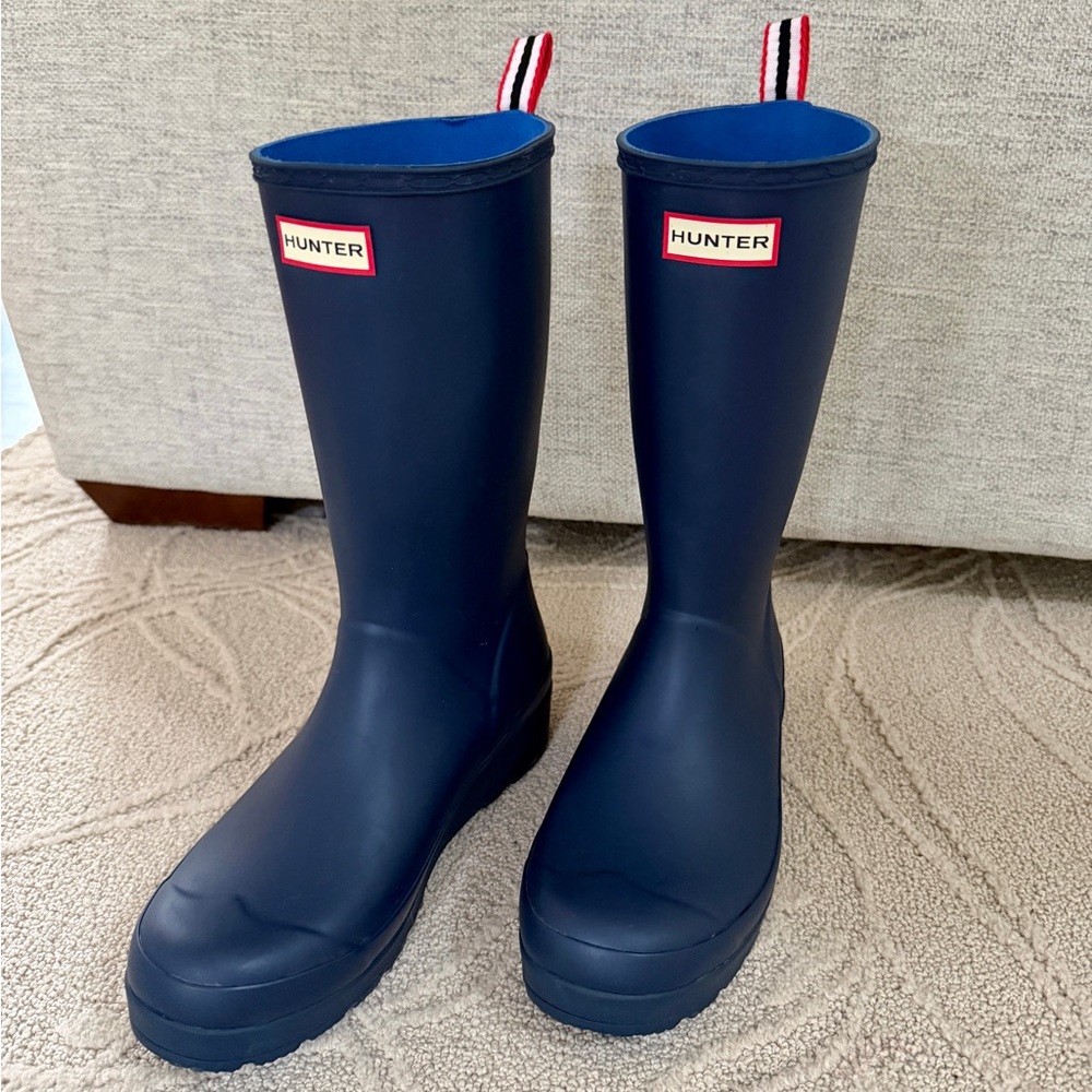 Hunter Boots - Women’s Play Tall Rain Boots Kerhuelen Navy Blue limited edition